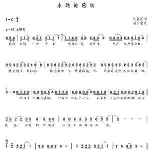 永远的感动_歌曲简谱_词曲:徐新国 朝乐蒙
