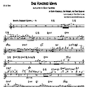 萨克斯谱 | One Hundred Ways 中音萨克斯