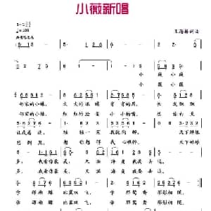 小薇新唱_通俗唱法乐谱_词曲:王海椿 王海椿