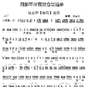 秦腔 自那年冷宫焚仓皇逃命 摸包 选段 康亚婵 裴志杰制谱