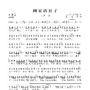​回家的日子_歌曲简谱_词曲:周小平,张志同 文智敏
