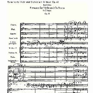 G小调小提琴与管弦乐罗曼曲Op.40