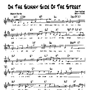 ON THE SUNNY SIDE OF THE STREET 降B爵士乐谱