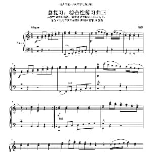 手风琴谱 | 综合性练习曲三