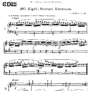 160 Eight Measure Exercises.Op.821 钢琴谱 车尔尼