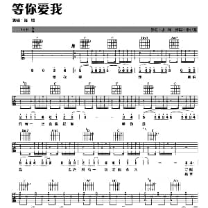 等你爱我 吉他谱 陈明 小柯 李小龙