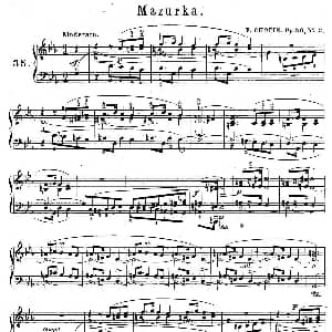 Trois Mazurkas Op.56 钢琴谱 肖邦 chopin
