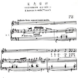 星光灿烂 意大利 _外国歌谱