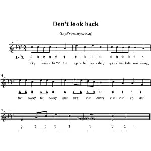 Don't look back_外国歌谱