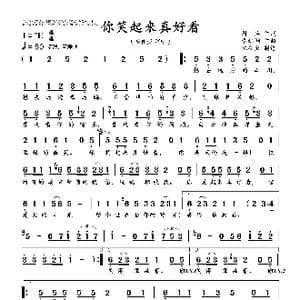 你笑起来真好看_歌曲简谱_词曲:周兵 李凯稠