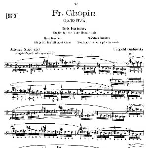 肖邦 练习曲 Fr.Chopin Op.10 No2 1 钢琴谱 Godowsky改编