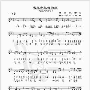 遇见你是我的缘_歌谱投稿_词曲:昂旺文章