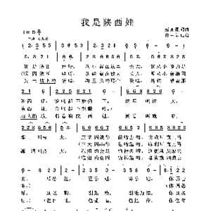 我是陕西娃_歌曲简谱