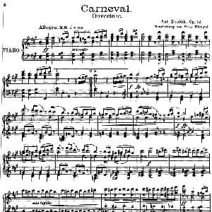 Carneval Overture Op.92 钢琴谱 安东宁 德沃夏克
