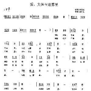 爱,失落在迷雾里_歌曲简谱_词曲:佟文西 储向前