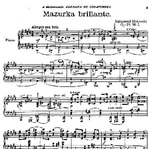 2首玛祖卡舞曲 钢琴谱 西基斯蒙德 斯托霍夫斯