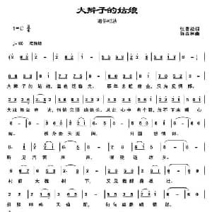 大辫子的姑娘_通俗唱法乐谱_词曲:张雪松 许森林