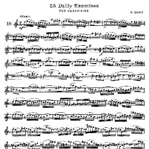 萨克斯谱 | 25 Daily Exercises 之18 H klose