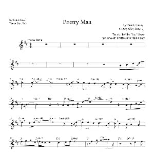 萨克斯谱 | Poetry Man 高音萨克斯/次中音萨克斯