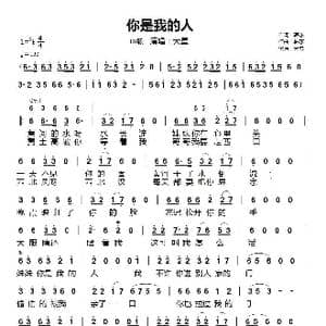 你是我的人_歌谱投稿_词曲:韩东 韩东
