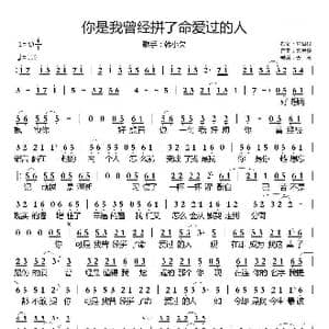 你是我曾经拼了命爱过的人_歌谱投稿_词曲:玄昌俊 玄昌俊