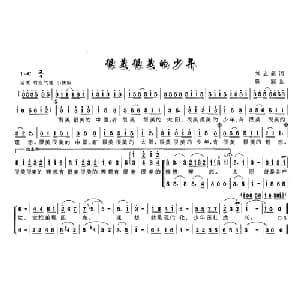 很美很美的少年_合唱歌谱_词曲:刘志毅 吴颖