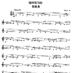 趣味练习曲 摇篮曲 娄润良作曲版