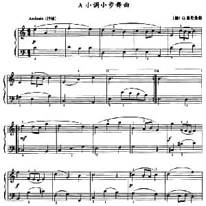 A小调小步舞曲 钢琴谱 德 G 泰勒曼