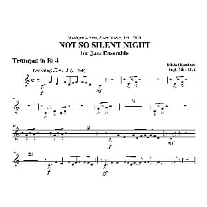 NOT SO SILENT NIGHT 第四降B小号分谱
