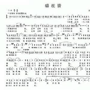 骆驼情_民歌简谱_词曲:张永春 张永春