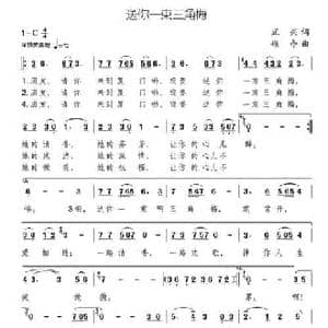 送你一束三角梅_民歌简谱_词曲:正兴 颂今