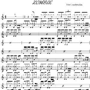 Cranberries Zombie 爵士鼓谱