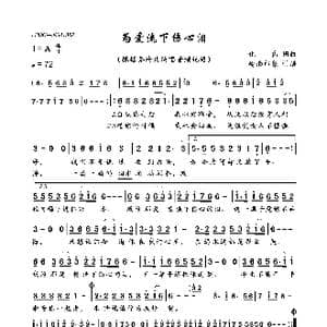 为爱流下伤心泪_歌曲简谱_词曲:化伟 化伟