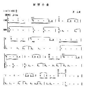 二胡谱 | 田野小曲 王乙