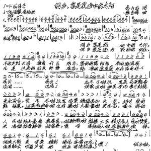 侗乡,您是我心中的太阳_歌谱投稿_词曲:虎山龙 张艺军