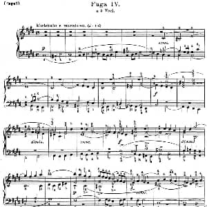 巴赫 平均律钢琴曲集 第一卷 之赋格曲 钢琴谱 巴赫