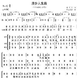 漫步人生路_歌曲简谱_词曲:郑国江 中岛美雪