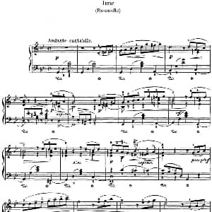 柴可夫斯基 四季 6月 船歌 g小调 Barcarolle G minor 钢琴谱 柴可夫斯基