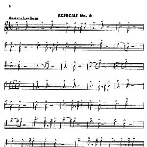 萨克斯谱 | Basic Jazz Conception for saxophone EXERCISE No.6 Lennie Niehaus