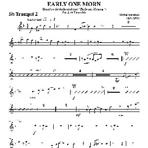 EARLY ONE MORN 第二降B小号分谱