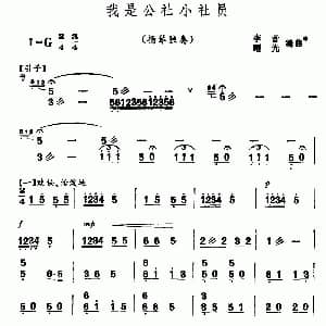 扬琴谱 | 我是公社小社员 播谷 李音 曙光