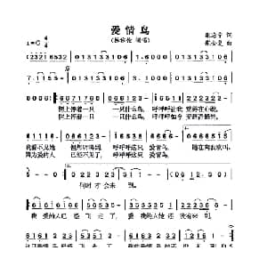 爱情鸟_通俗唱法乐谱_词曲:张海宁 张全复