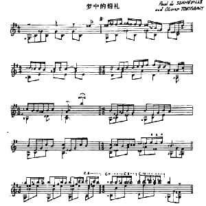 梦中的婚礼 吉他谱