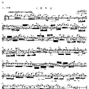 长笛曲谱 | 中高级练习 发音 呼吸与分句练习 乐曲部分 随想曲 A 斯塔米茨