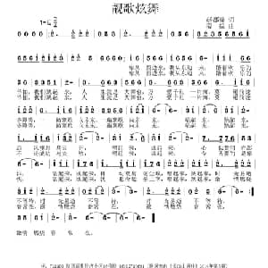 靓歌炫舞_通俗唱法乐谱_词曲:赵都奇 姜振