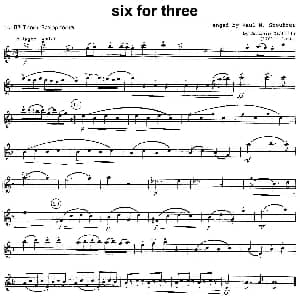 萨克斯谱 | six for three 次中音三重奏第一萨克斯分谱