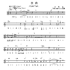 电子琴谱 | 夜曲 线简谱混排版 肖邦