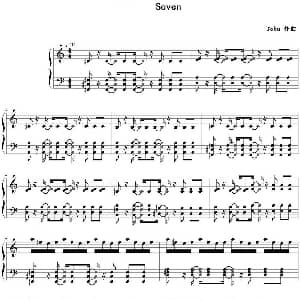 Seven 钢琴谱 Tobu