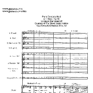 c小调第二钢琴协奏曲 Op.18 钢琴谱 谢尔盖 拉赫玛尼诺夫 Sergei Rachmaninov