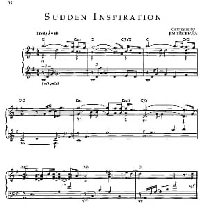 Sudden Inspiration 钢琴谱 Jim Brickman 金布来克曼